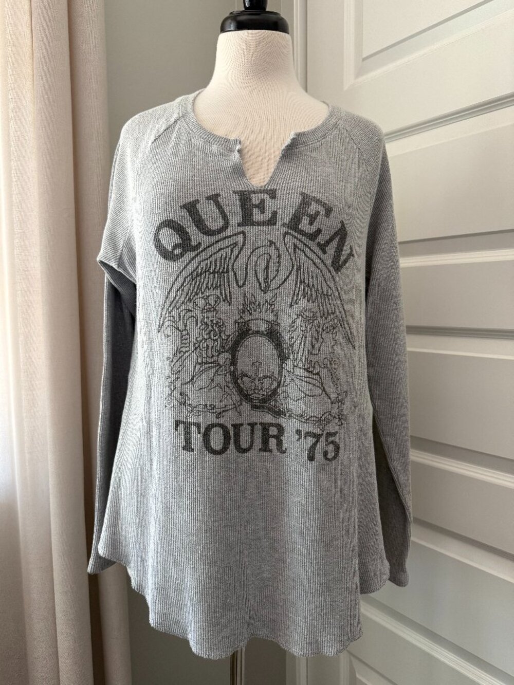 Daydreamer for Free People Queen Tour '75 Waffle Knit Long Sleeve : Medium